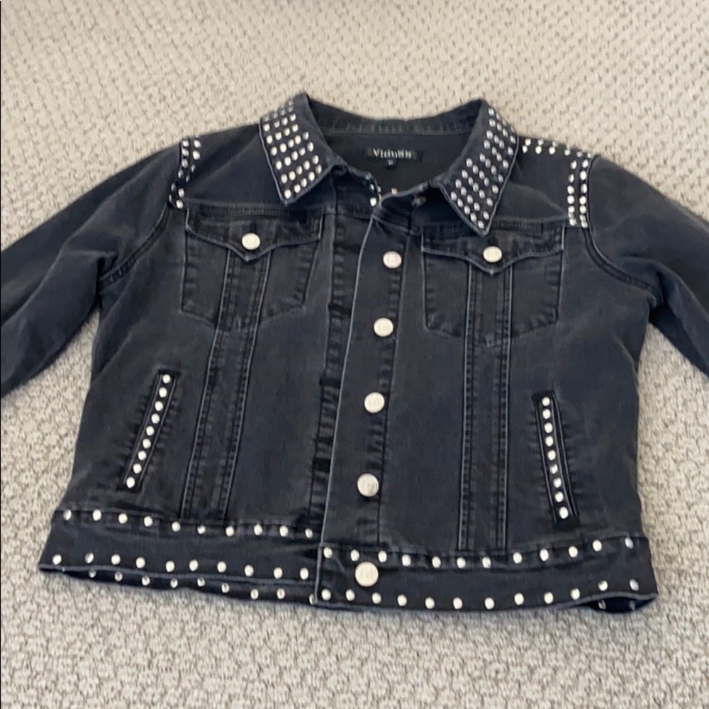 Black denim jacket
